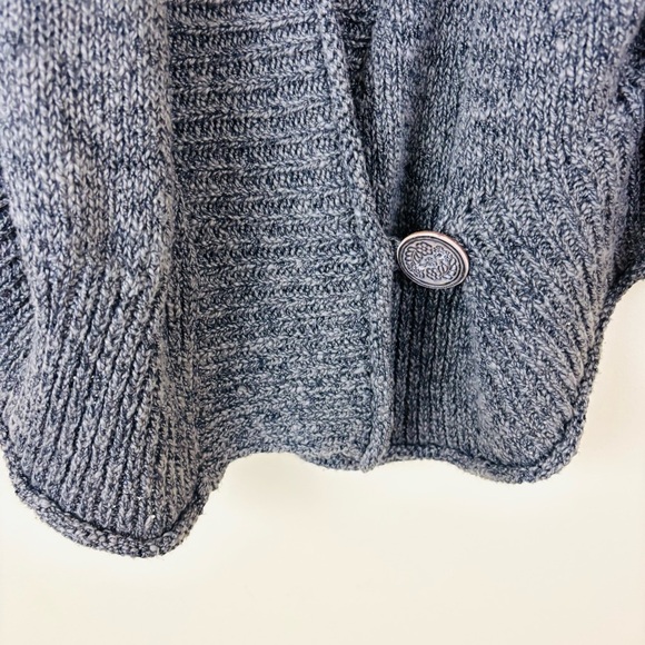 Soft Surroundings Brown Heather Cotton Cape Marled Single Button Cardigan (S/M) - Picture 4 of 15